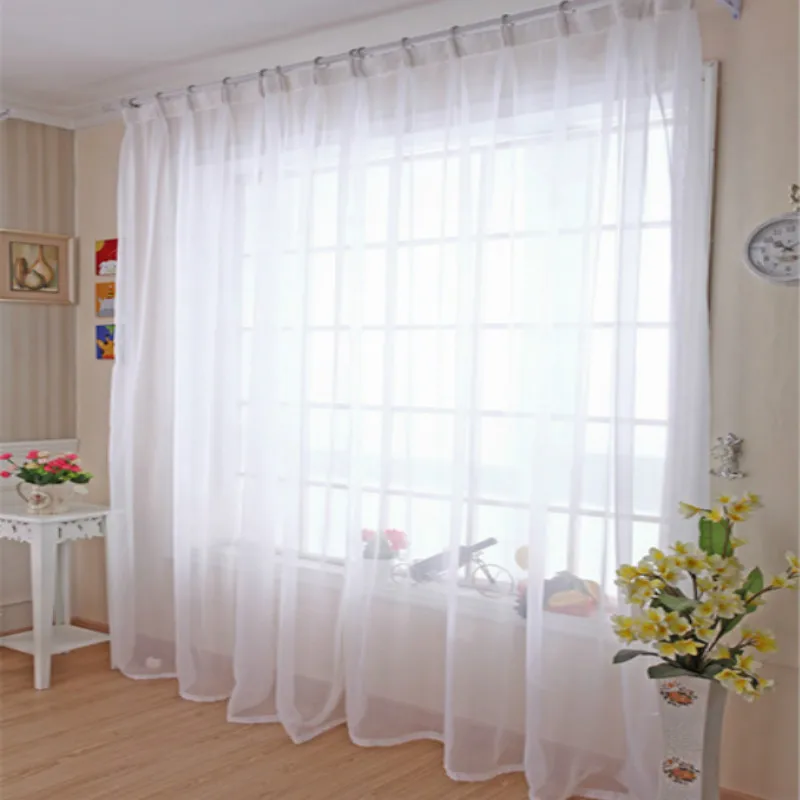 Тюлевые шторы просвечивающие для кухни современные домашний декор окна