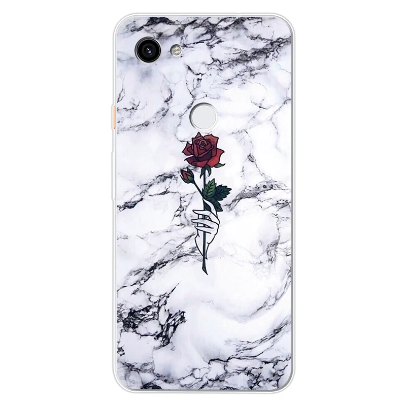 dls1rose Мраморный цветочный чехол для телефона Google Pixel XL 3 3a XL мягкий прозрачный силиконовый чехол с принтом для Google Pixel 2 XL Coque - Цвет: dls1rose