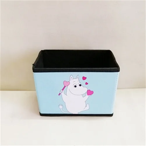 3 Moomin семейная мультяшная Милая настольная коробка для сбора косметики в сложенном виде, Супер милые настольные контейнеры для хранения, органайзер для макияжа - Цвет: 3