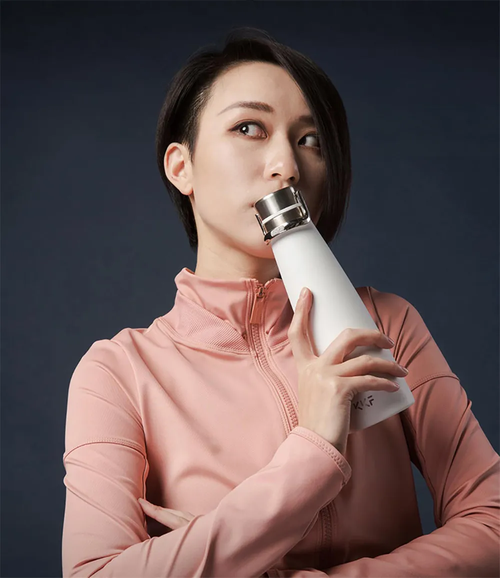 Термос Xiaomi KKF, Вакуумная бутылка, 24 часа, термосы с изоляцией, фляга из нержавеющей стали, 475 мл, чашка для путешествий, Спортивная кружка, OLED, Термокружка