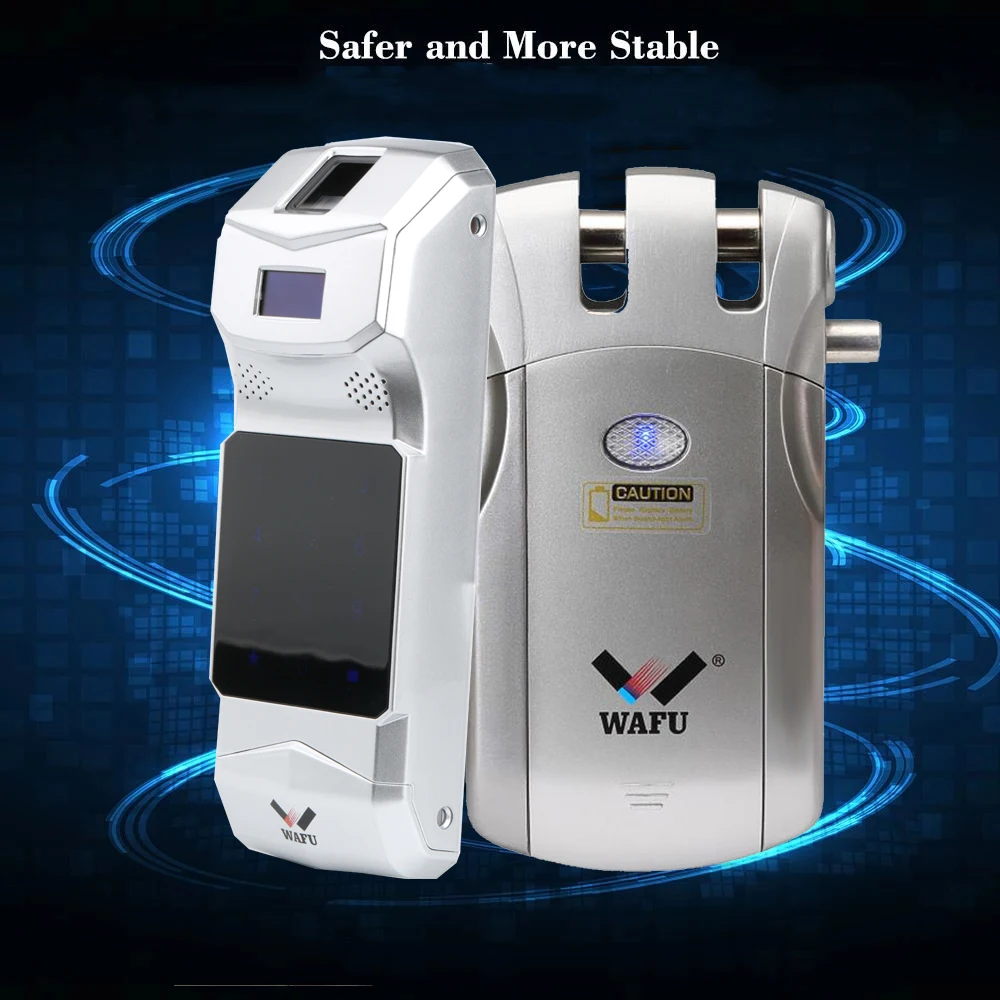 Wafu 018 беспроводной невидимый wifi смарт-замок с дистанционным управлением электронный дверной замок без ключа 433 МГц телефон контроль Отпечатков пальцев замки