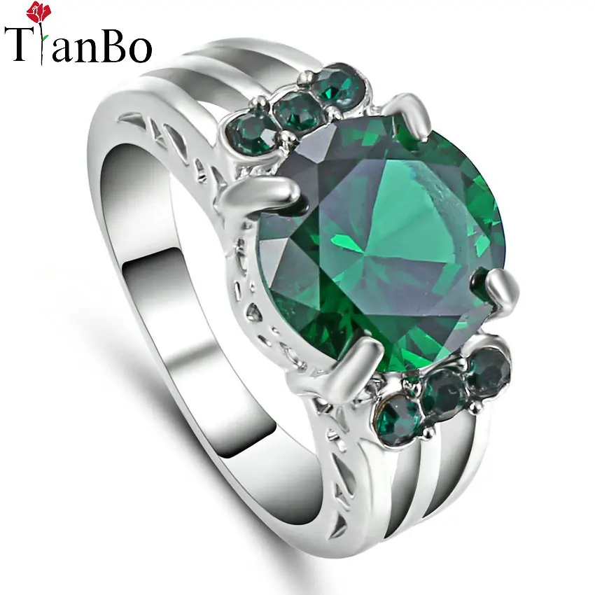 TianBo серебро/черный/золотой цвет Размер 9 кольцо Модное Элегантное