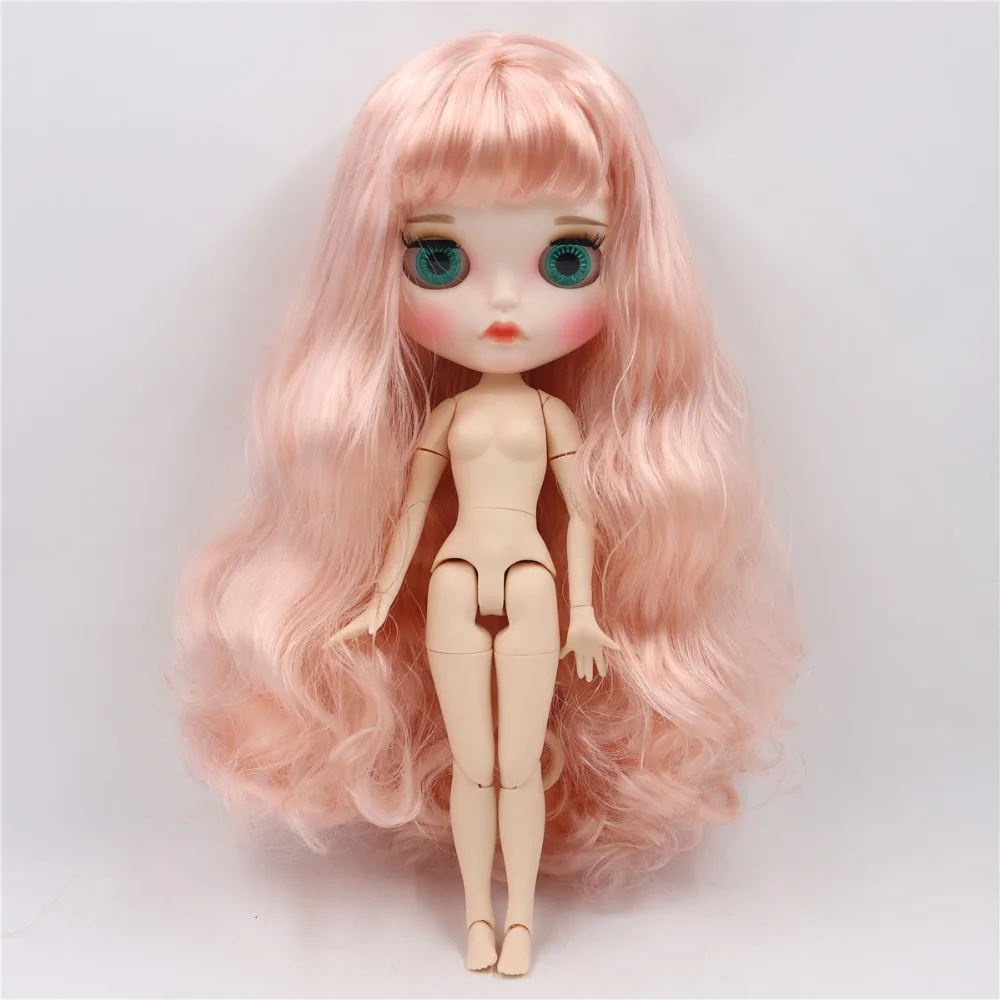 

ICY DBS Blyth Doll 1/6 bjd TOY white skin joint body golden mix pink hair matte face 30cm nude doll ob24
