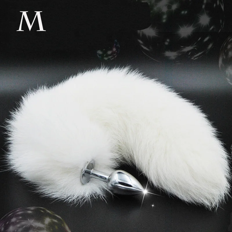 New Funny Adult Love Fox Tail Butt Anal Plug Sexy Romance Stainless steel butt plug anal fox tail cosplay sex toys | Красота и
