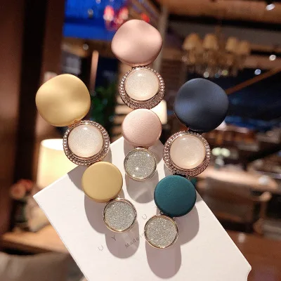 

Korea Circle Acrylic Geometric Hair Clips For Girls Alloy Hair Accessories Crystal Hairpins Barrette Colorful Hairgrips