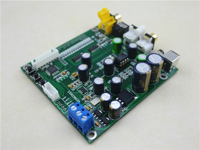 Новейший ES9038Q2M ES9038 Q2M ies DSD оптический коаксиальный входной декодер DAC выход для наушников HiFi аудио Плата усилителя 384k dop128