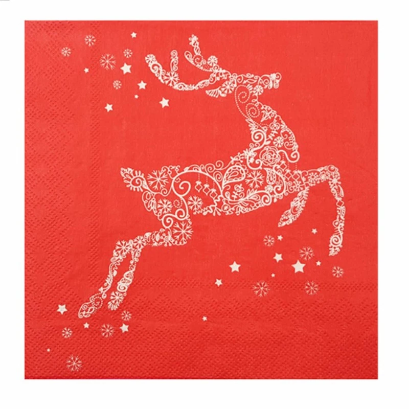 20 винтажных салфеток Рождественские салфетки носовой платок на День