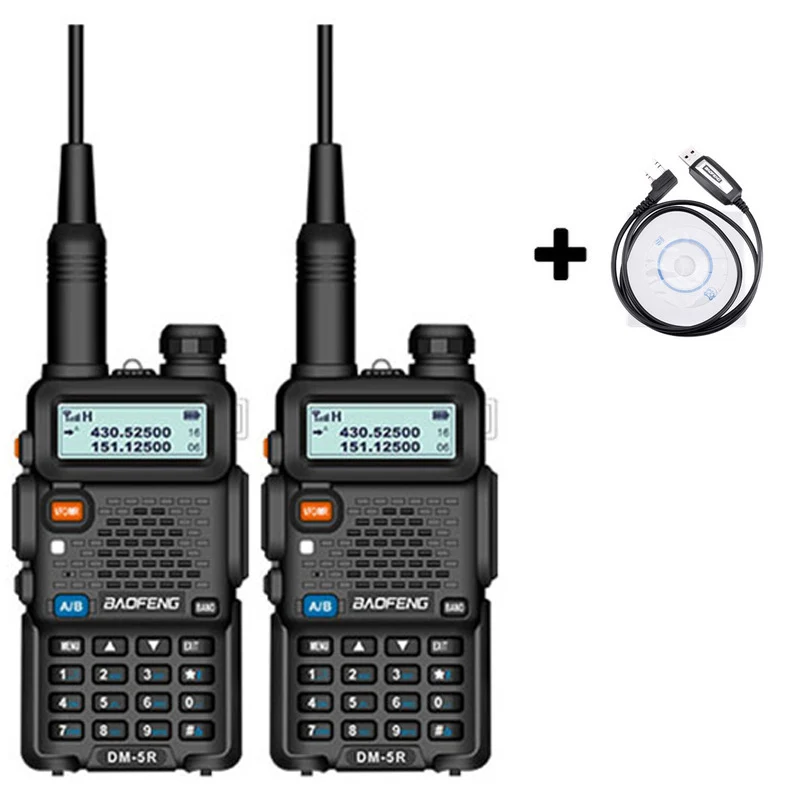 Add 1 program cable baofeng DM-5R DM 5R DM5R для DMR cb цифровая комплект рация 2 шт 10 км автомобильная портативная рации ham радиостанция трансивер baufeng двухдиновая магнитола радиостанции boafeng двухдиапазонная uhf vhf радиолюбитель - Цвет: Add 1 program cable