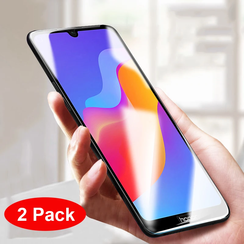 Черный Для huawei Honor 8A Pro Защитное стекло для экрана полное покрытие армированное закаленное стекло для huawei Honor 8A защитная пленка 6,09" - Цвет: Черный