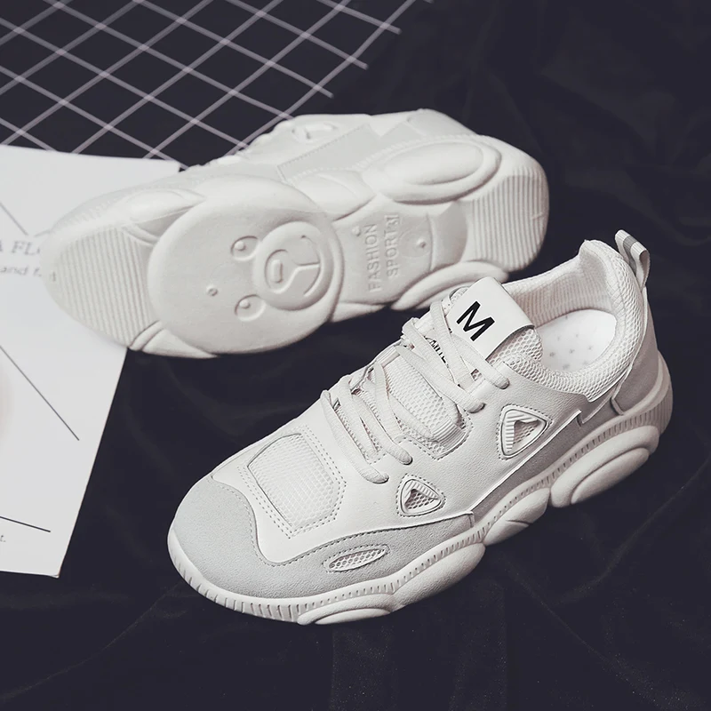 Женская обувь кроссовки с маленьким медведем подошва Новинка 2019 года