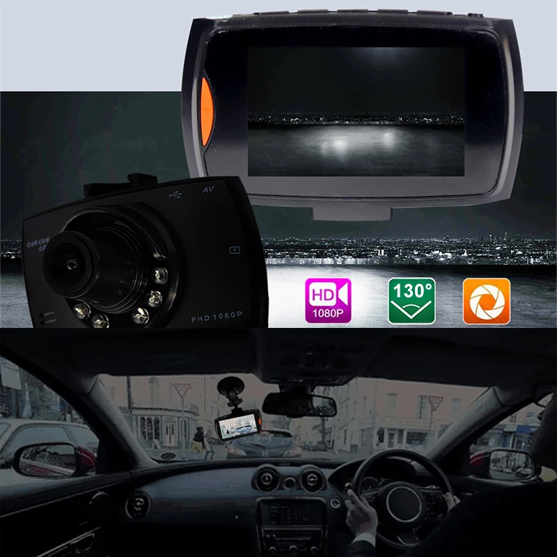 Dash Cam двойной объектив Автомобильный dvr камера Full HD 1080 P G sensor ночного видения
