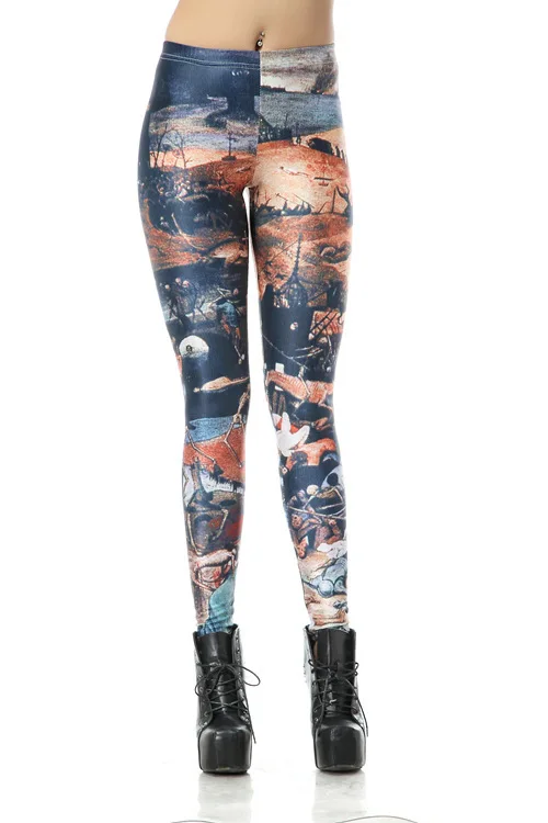 Винтажный мира конец света сценарии цифровая печать сексуальный леггинсы для