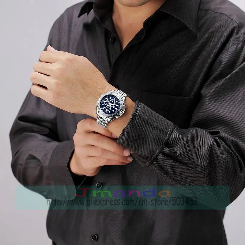 100 шт./лот 7083 новые серебряные часы из нержавеющей стали металлические кварцевые