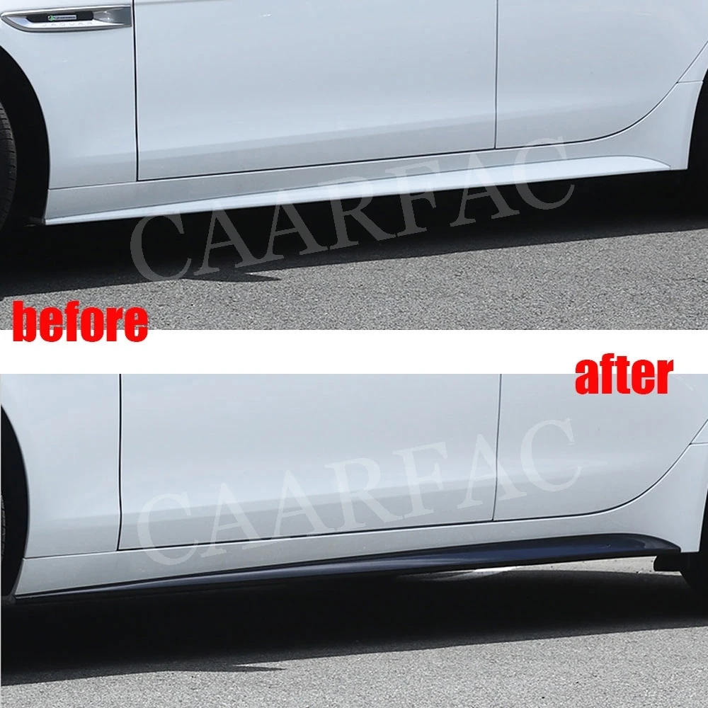 Углеродное волокно/углеродное волокно боковые юбки фартуки комплект для Jaguar XE Седан 4-дверный- 2 шт./компл. стайлинга автомобилей