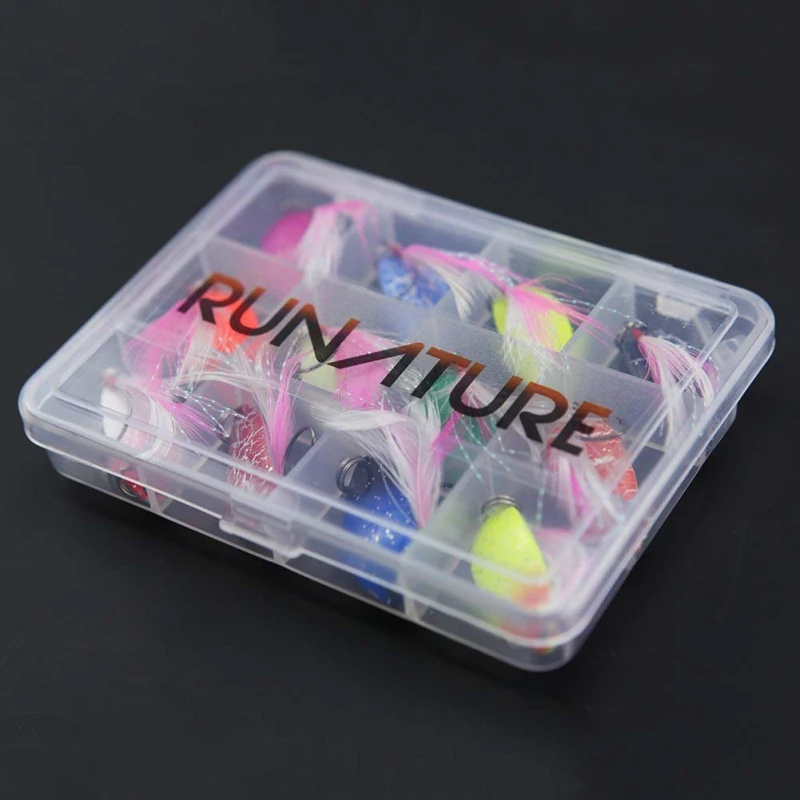 Runature Lure Spoon Trout Fishing Baits Artificial 12pcs/pack 20pcs/pack Tackle Box Metal Casting Jig | Спорт и развлечения
