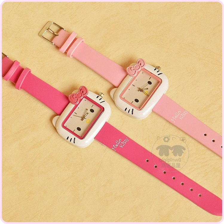Корейское издание милые KT cat модные женские часы hello kitty мультфильм детские часы желе цвет девушка часы
