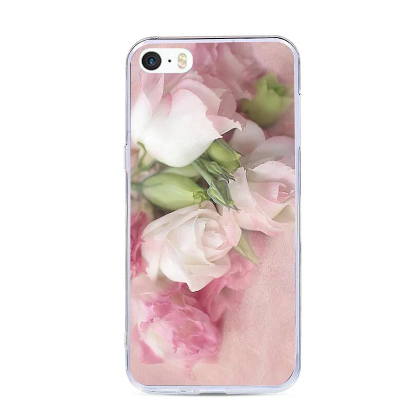 J & R Мягкий чехол для телефона из ТПУ iphone 7 силиконовый с цветком Apple 5 5S SE 6 s 8 plus x 10