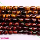 Высокое качество 10x14mm-15x20mm Гладкий натуральный камень тигровый глаз Форма колонны драгоценные камни свободные бусины нитка 15 