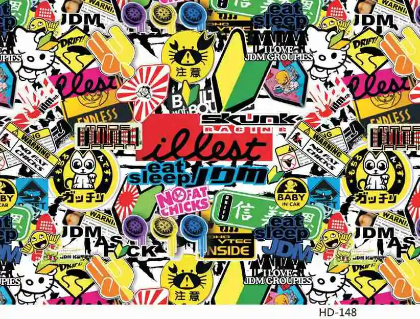 Наклейка лист-JDM евро DRIFT виниловые наклейки на машину пленка