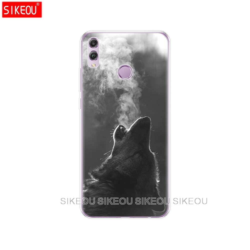 Мягкий силиконовый чехол для Huawei Honor 8x6,5 дюймов, мягкий чехол из ТПУ для Huawei Honor 8 x, чехол для телефона, Волк тигр, Лев, Леопард, медведь - Цвет: 10114
