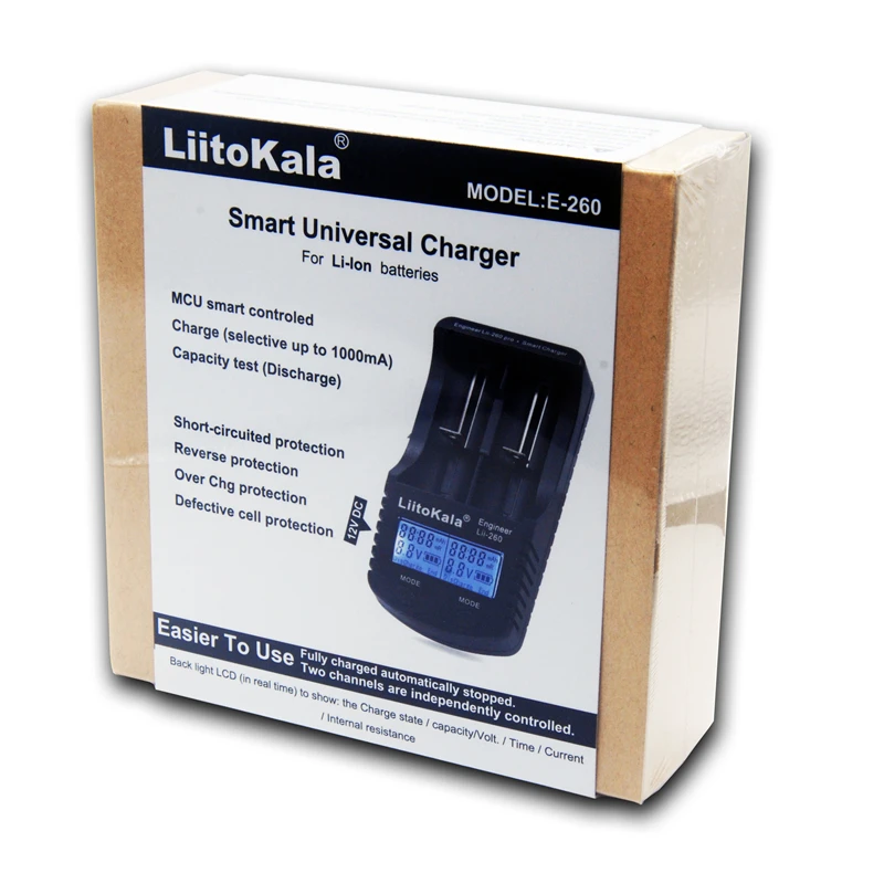 Зарядное устройство LiitoKala Lii-260 lcd 18650 26650 16340, обнаружение емкости аккумулятора 3,7 в/внутреннего сопротивления/напряжения