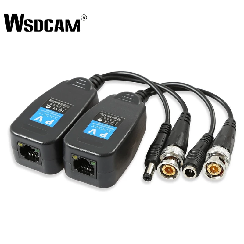 

Wsdcam HD-CVI/TVI/AHD пассивный видео балун с разъемом питания и RJ45 CAT5 передатчик данных 1 пара