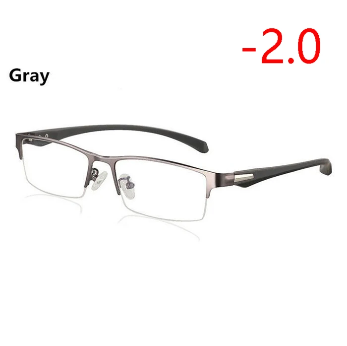 Myopia 200 Новинка, полуоправа, солнечные фотохромные очки для близорукости, оптические мужские очки для студентов, близорукие очки, очки по рецепту-1,0-4 - Цвет оправы: Myopia 200