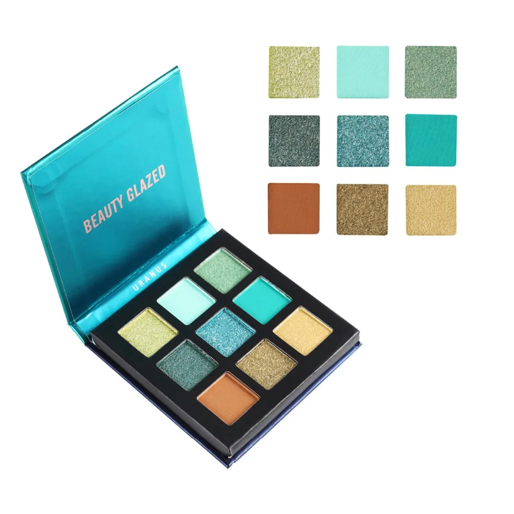 Beauty Glazed палитра теней для век 9 цветов яркие тени кисти макияжа мерцающие макияжа|