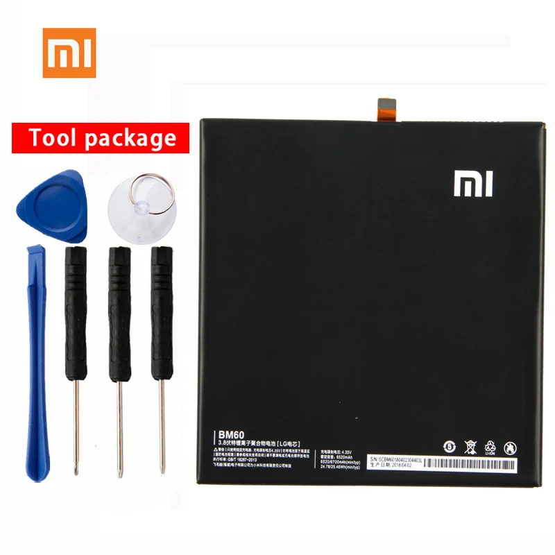 Оригинальный аккумулятор для планшета Xiaomi BM60 Pad 1 Mipad A0101 6520 мАч высокое