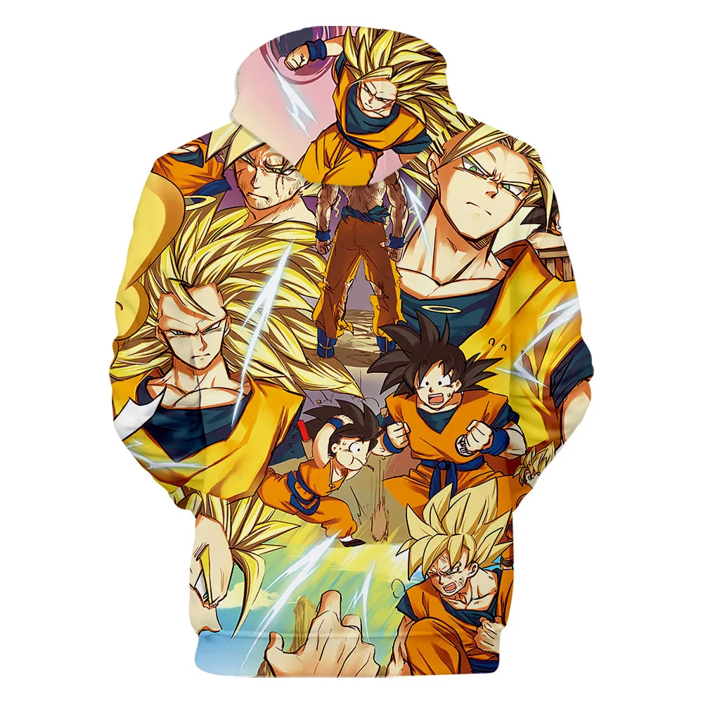 Anime Hoodie Dragon Ball Z Pocket Hooded Sweatshirt Kid Goku 3D Hoodies Pullovers Men Women Long Sleeve Outerwear Poleron Hombre