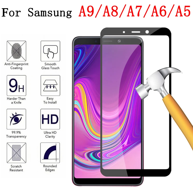 Защитный Стекло на для samsung Galaxy A9 A8 A7 A6 A5 Star 2017 2018 Cam Экран протектор Glaxay 9 8 7 6 5 Tempered