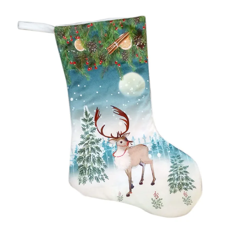 Новые рождественские чулки с 3D печатным рисунком праздничный подарок держатель