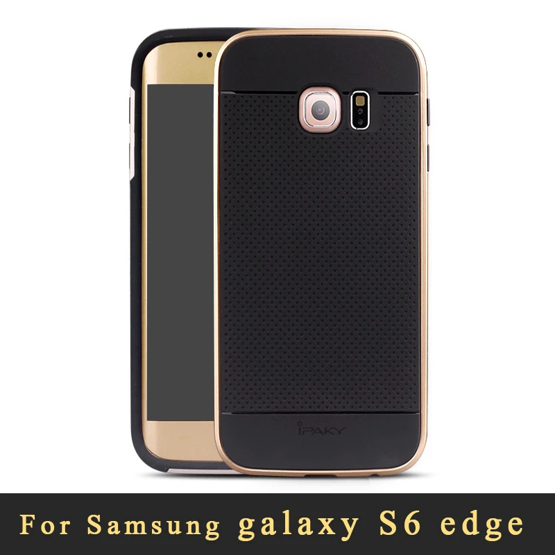 Для samsung galaxy s6 Чехол Бренд iPaky для edge Силиконовая задняя крышка + PC Рамка coque чехол s