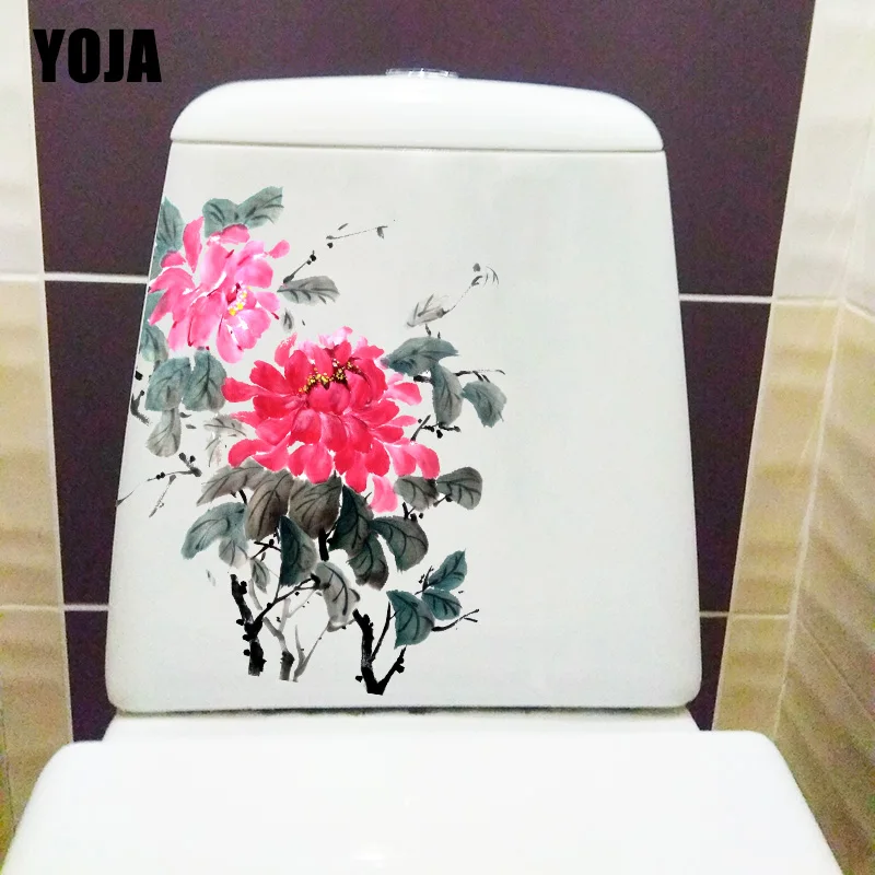 YOJA классические настенные Стикеры с рисунком пиона 18 8x24 7 см|Наклейки на стену| |