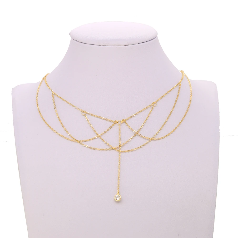 Новинка 2018 Женское Ожерелье FAMSHIN изящное ожерелье чокер из стерлингового серебра