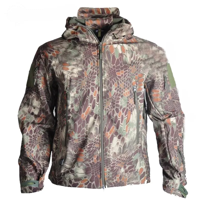 Jungle Python Jacket TAD Sharkskin флисовая куртка тактический Охота Одежда куртка для мужчин Открытый Спортивная ветровка Кемпинг пеший Туризм зимняя куртка - Цвет: Jungle Python Jacket