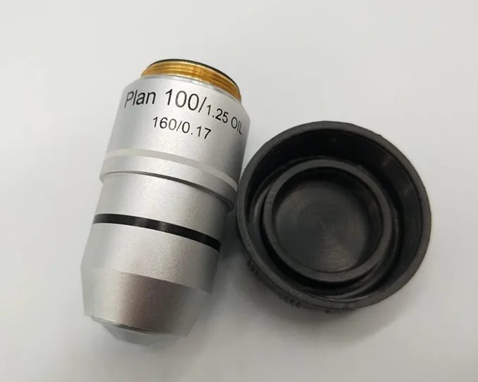 Лучший CE микроскоп план цель 100X монтажный 4/5 ''x1/36'' винт 195 мм комплексный Биологический микроскоп Объективы