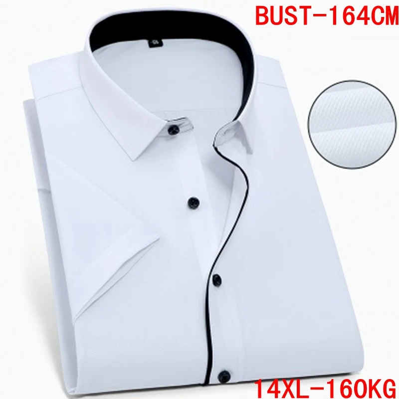 Большие размеры 10XL 11XL 12XL 13XL 14XL деловая удобная летняя Мужская Легкая белая