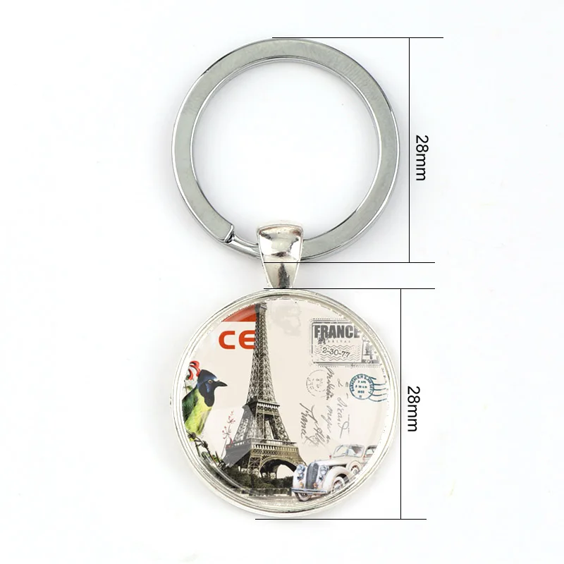 Сменные винтажные металлические брелки с изображением Эйфелевой башни |