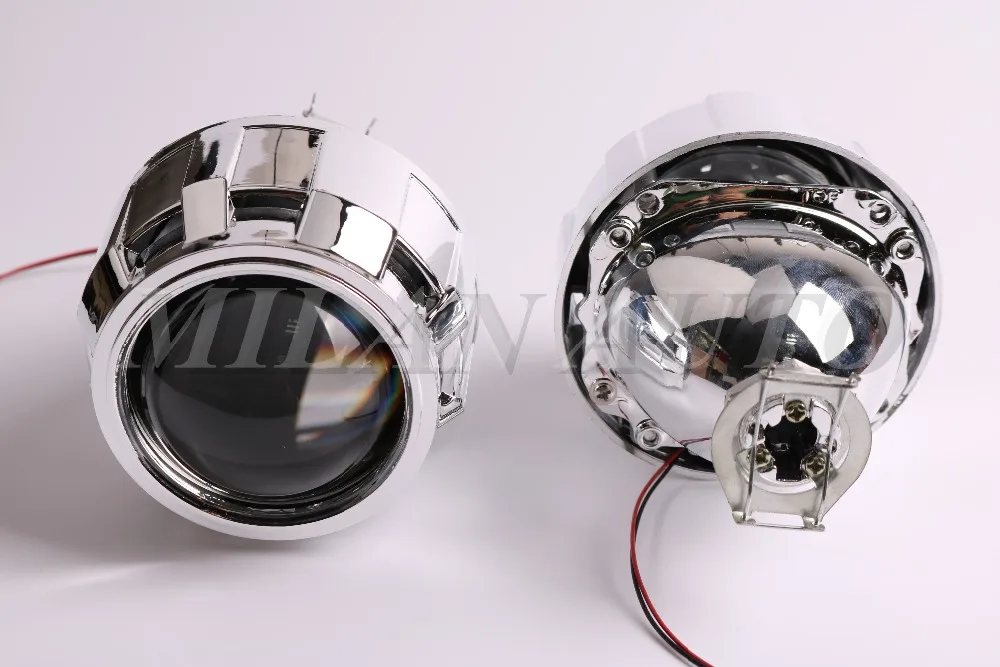 Мин H1 2,5 дюймов HID би ксеноновые линзы проектора H1 фары с ободком кожухи ксеноновые линзы для фары Hi/Low, легкая установка