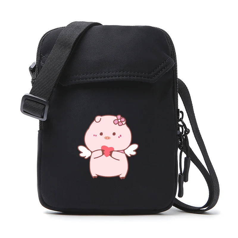 pig 9 black APP BLOG, брендовые Мини повседневные маленькие сумки-мессенджеры с розовой Свинкой, вечерние сумочки, известный дизайнер, сумки на плечо для женщин, девушек, студентов - Цвет: pig 9 black
