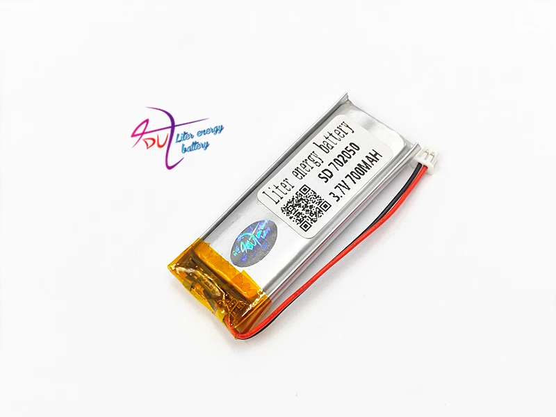 JST 1 25 мм 3 7 V 700mAh 702050 литий-полимерный LiPo аккумуляторная батарея для Mp3 наушников PAD