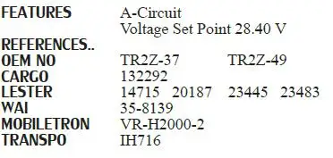 Новый регулятор напряжения переменного тока 13547500 05-022 TR1Z-49 495755601 IH215 VRG46803 940038073 IH716 |
