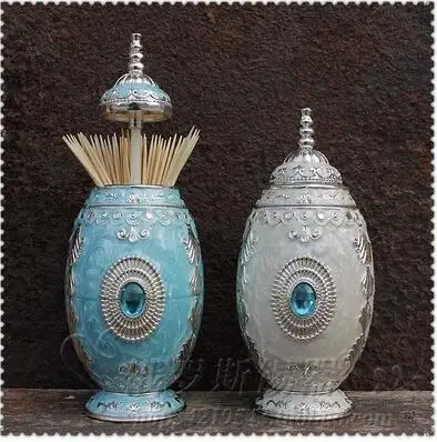 

artistic gold /silver automatic metal toothpick holder box for tableware decoration multicolors for home decoration1007