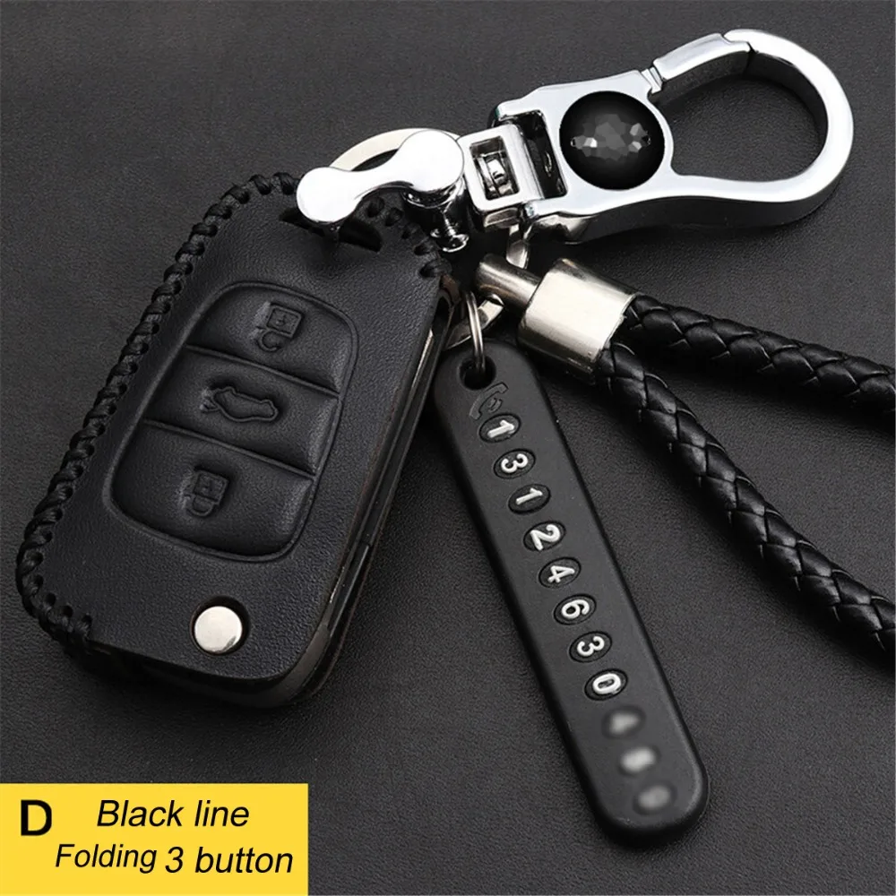 Кожаный чехол для автомобильного ключа KIA Rio 3 K2 K3 K4 K5 SportageR Sportage Sorento Soul Cerato Carens KX