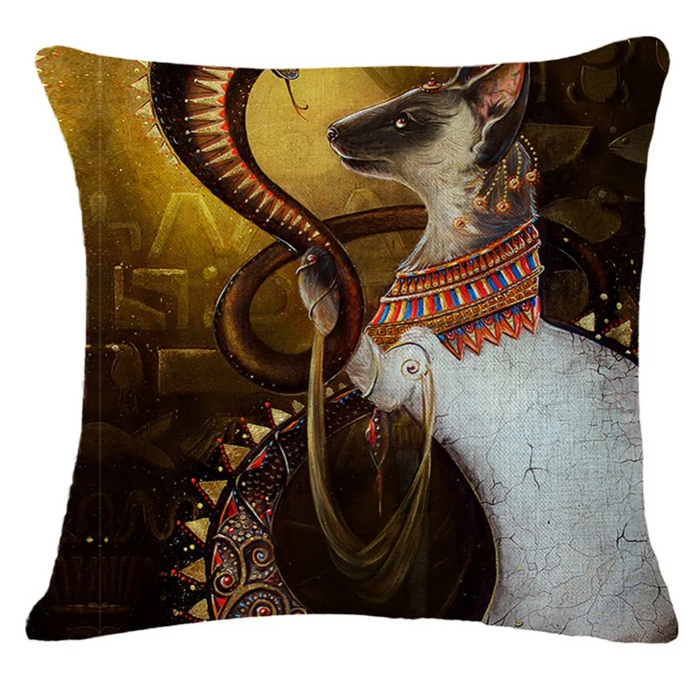 Декоративные Чехлы для подушек Винтаж кошка и собака печати Подушки Детские
