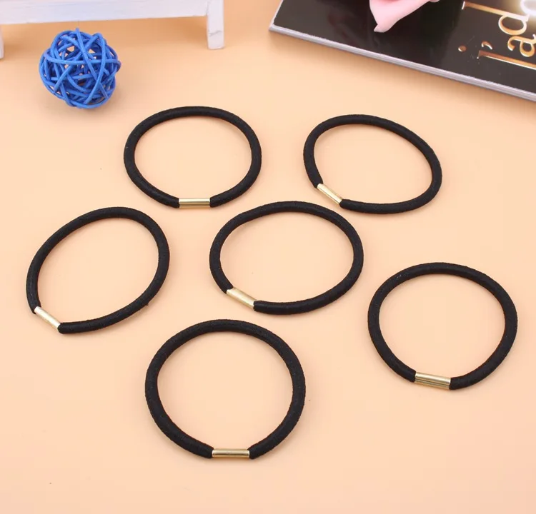 Высококачественная Женская цветная эластичная резинка для волос 100 шт./лот