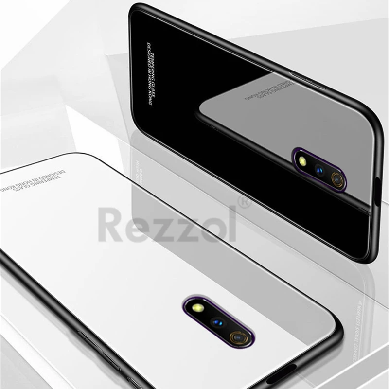 Для Realme X чехол из закаленного стекла жесткий для OPPO K3 Lite противоударный Coques Rezzol