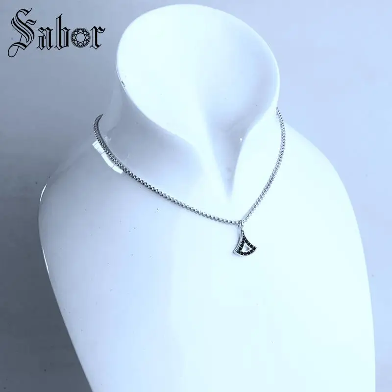 Ожерелье с цепочкой звеньями азиатское украшение женская мода Серебряное