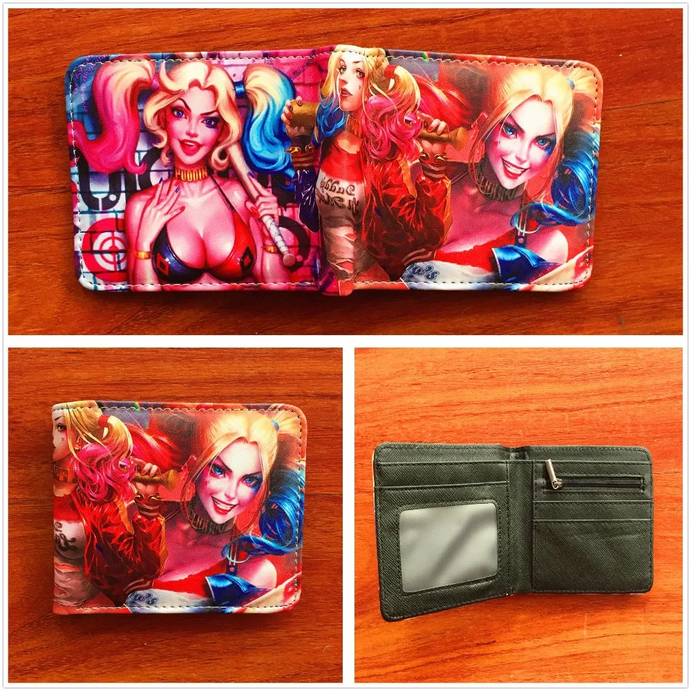 Новый Комиксы отряд самоубийц Джокер Харли Квинн косплей короткие бумажник PU